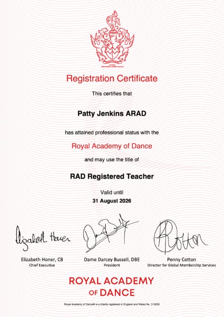 RAD Teaching Certificate