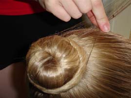 ballet bun step 8